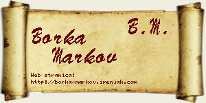 Borka Markov vizit kartica